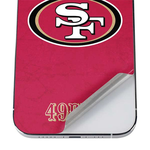 NFL San Francisco 49ers Distressed iPhone 12 Pro Max Skin